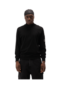 Cotton Sea Island Half Zip Lens Sweater
