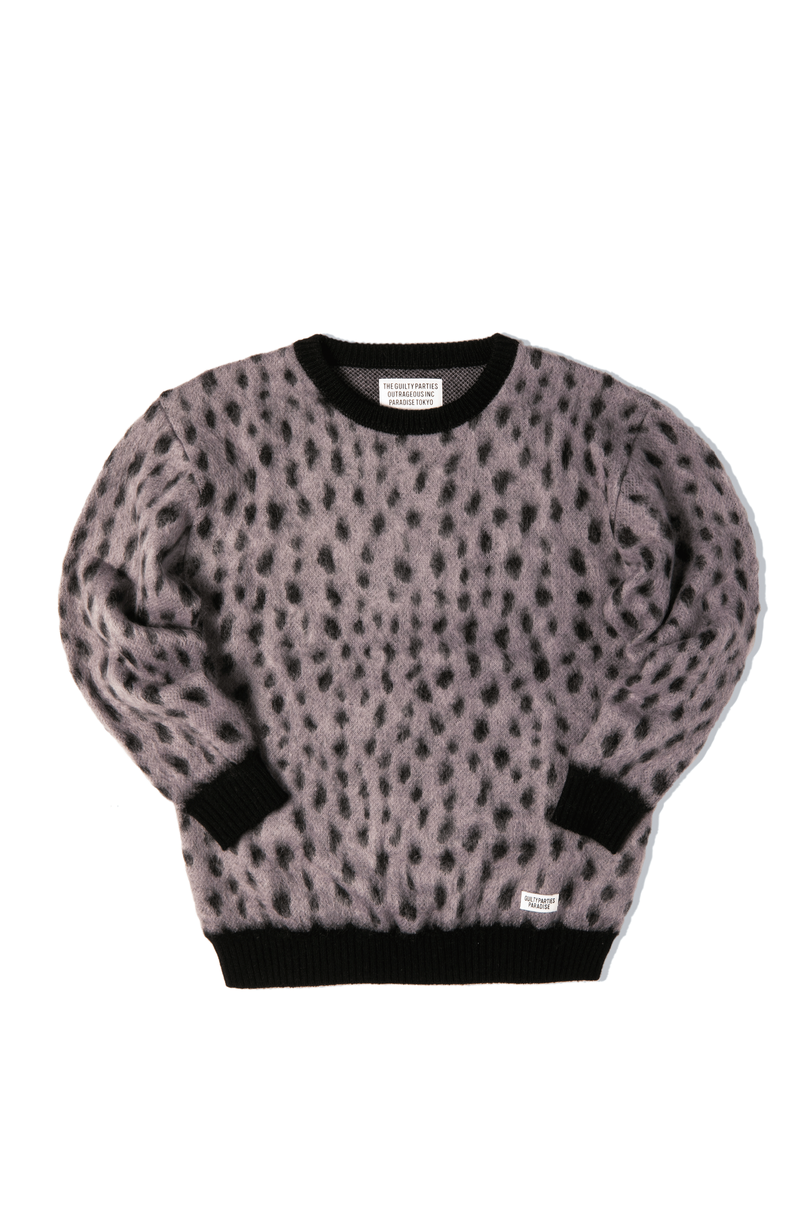 Leopard Mohair Crewneck Sweater