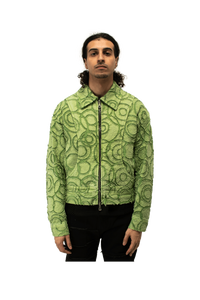 Burn Out Dyed Zip Up Jacket
