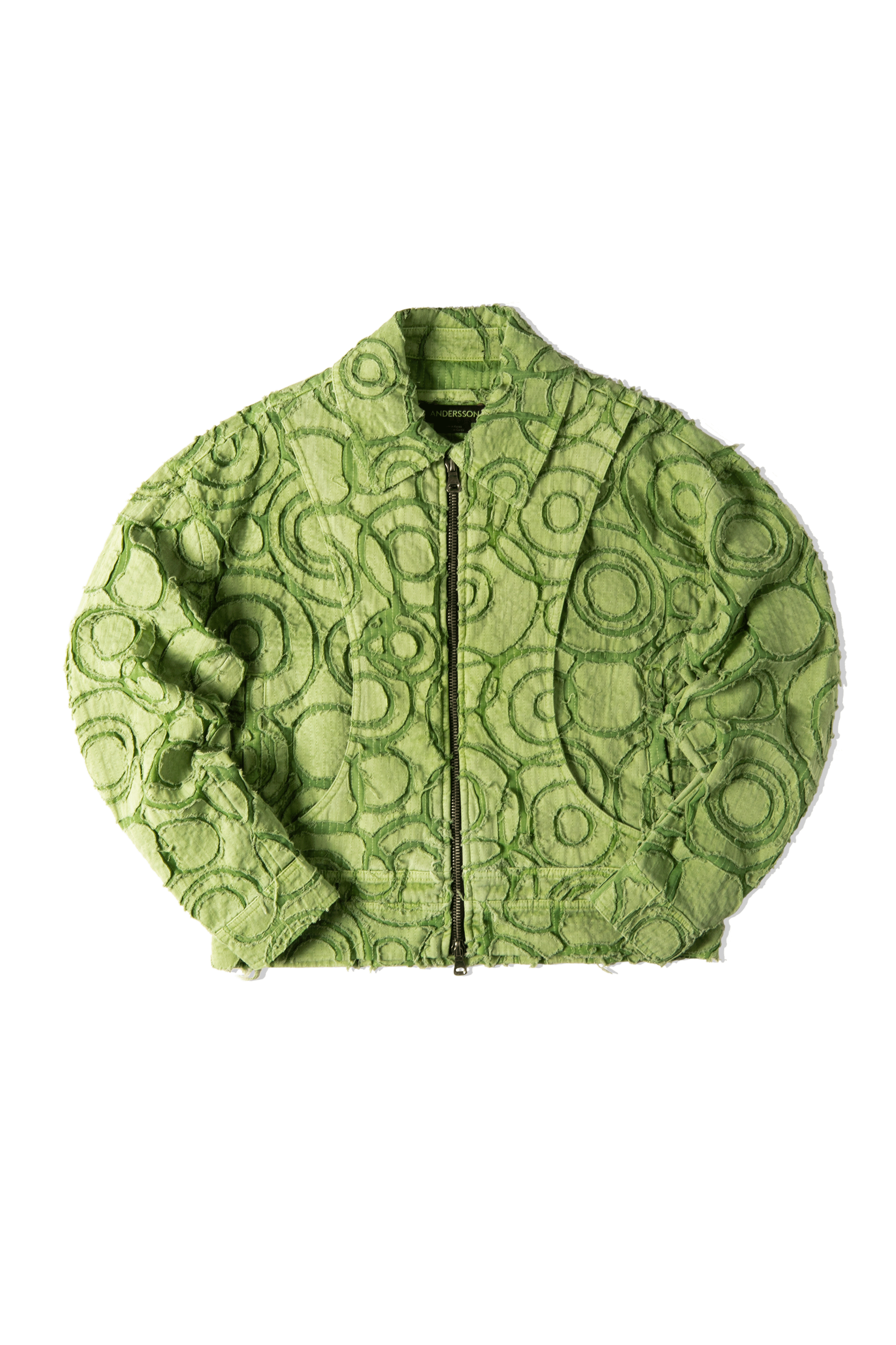 Burn Out Dyed Zip Up Jacket