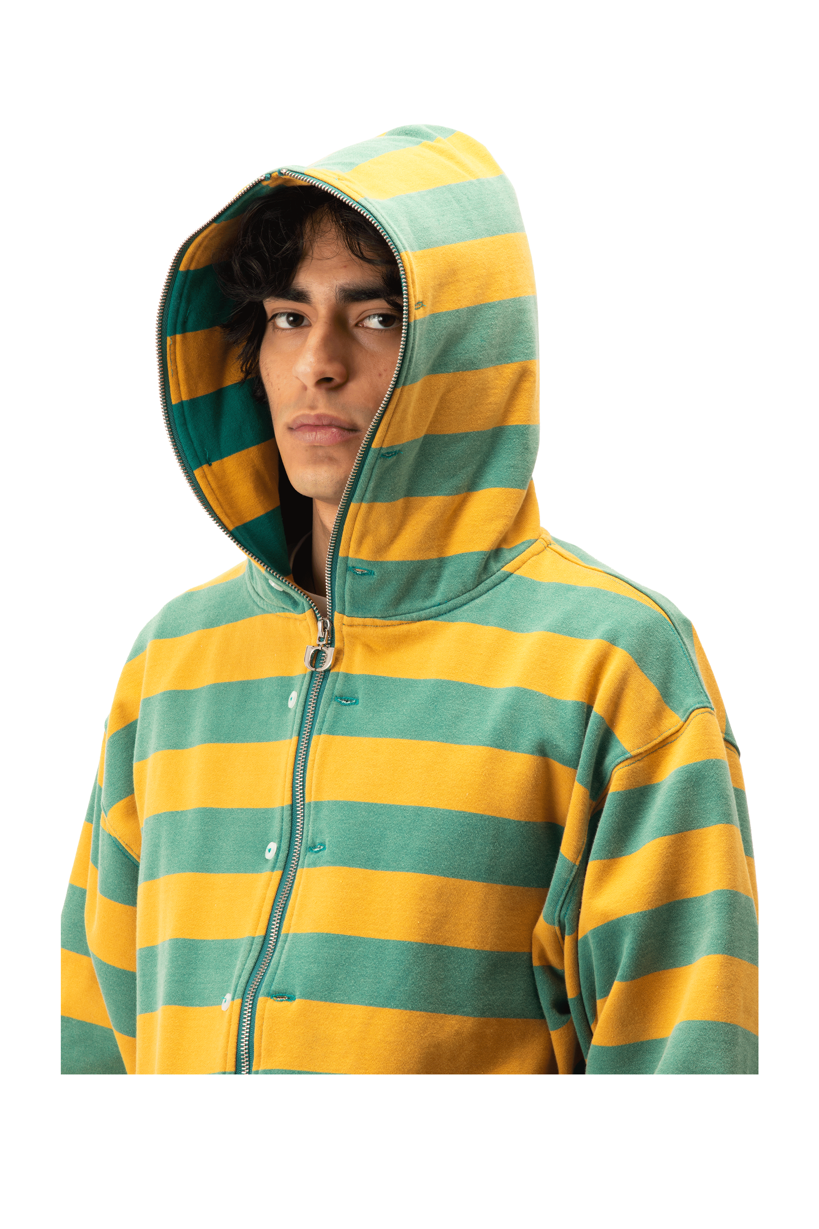 Button Up Zip-Up Sweatshirt.