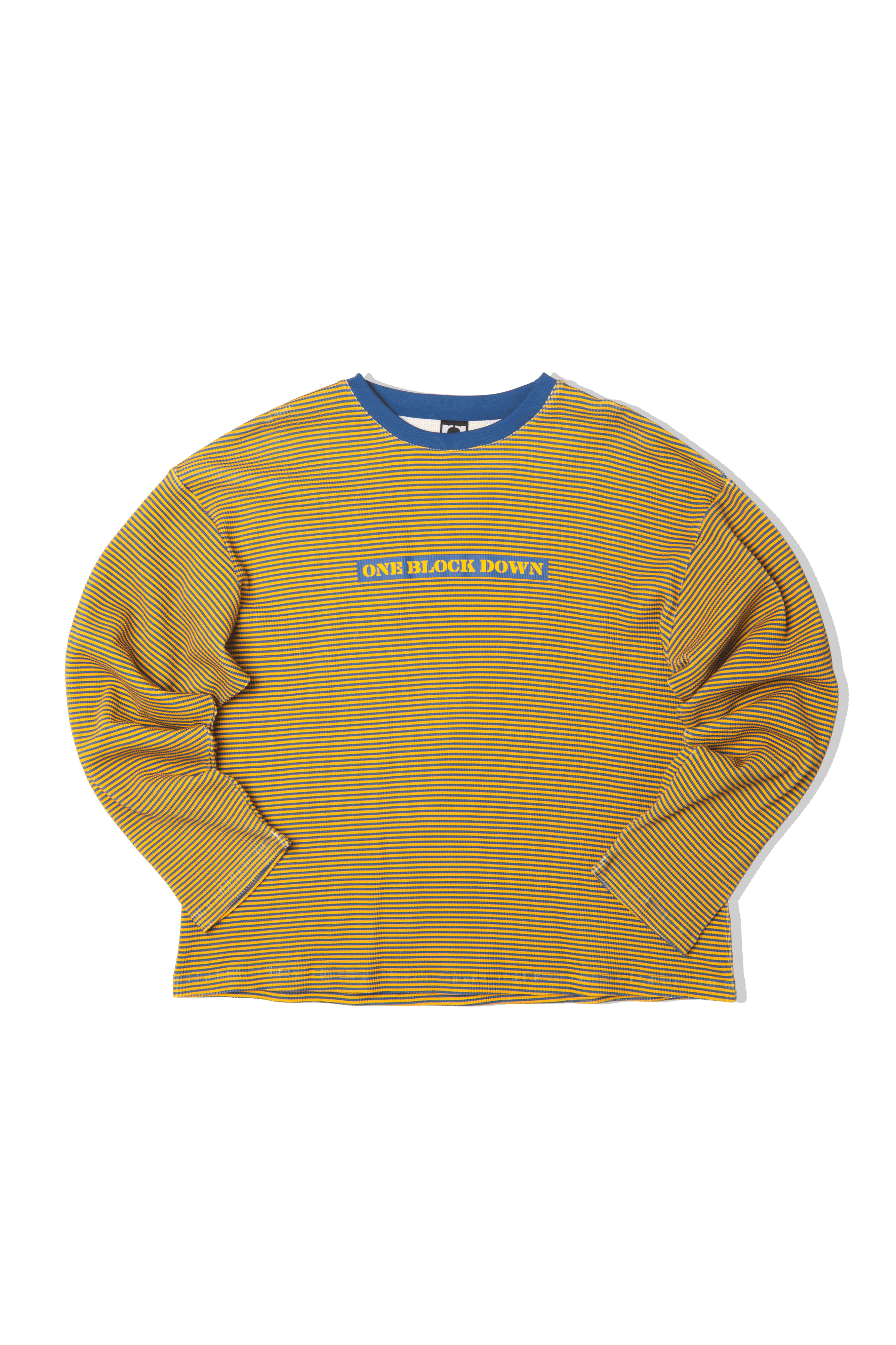 Stripe Waffle Longsleeve Top.