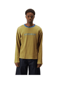 Stripe Waffle Longsleeve Top.