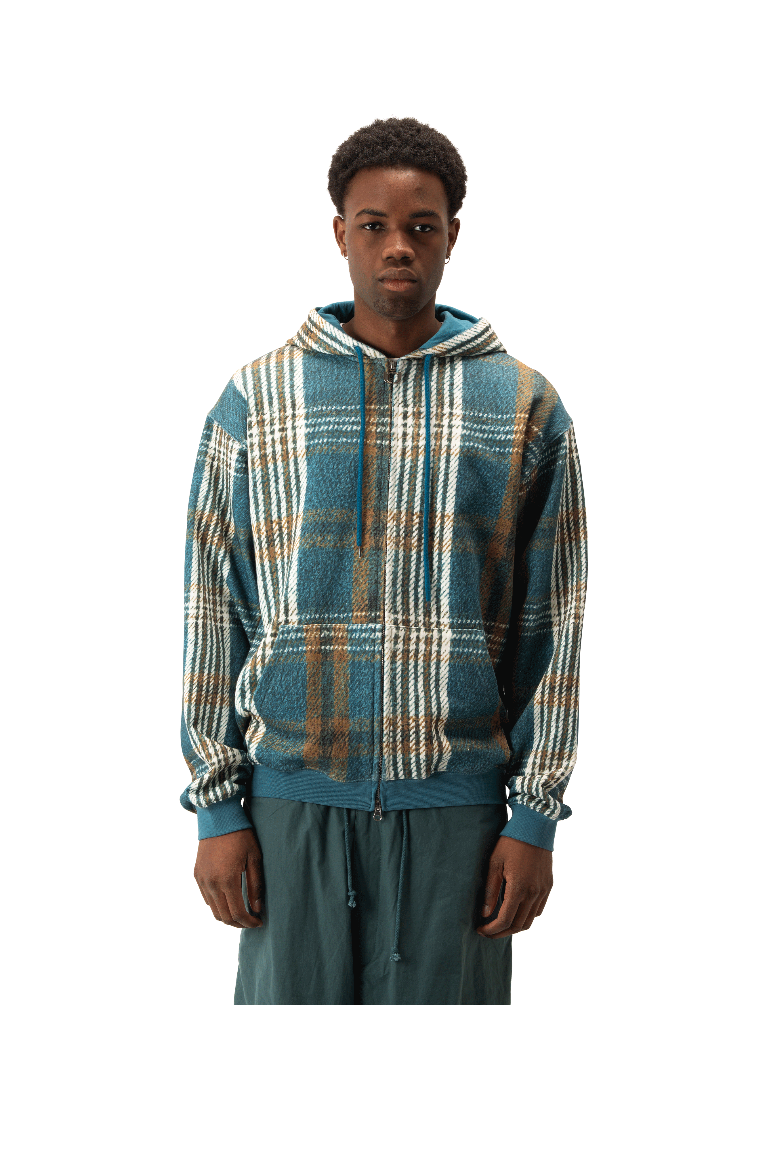 Scan Print Zip-Up Hoodie