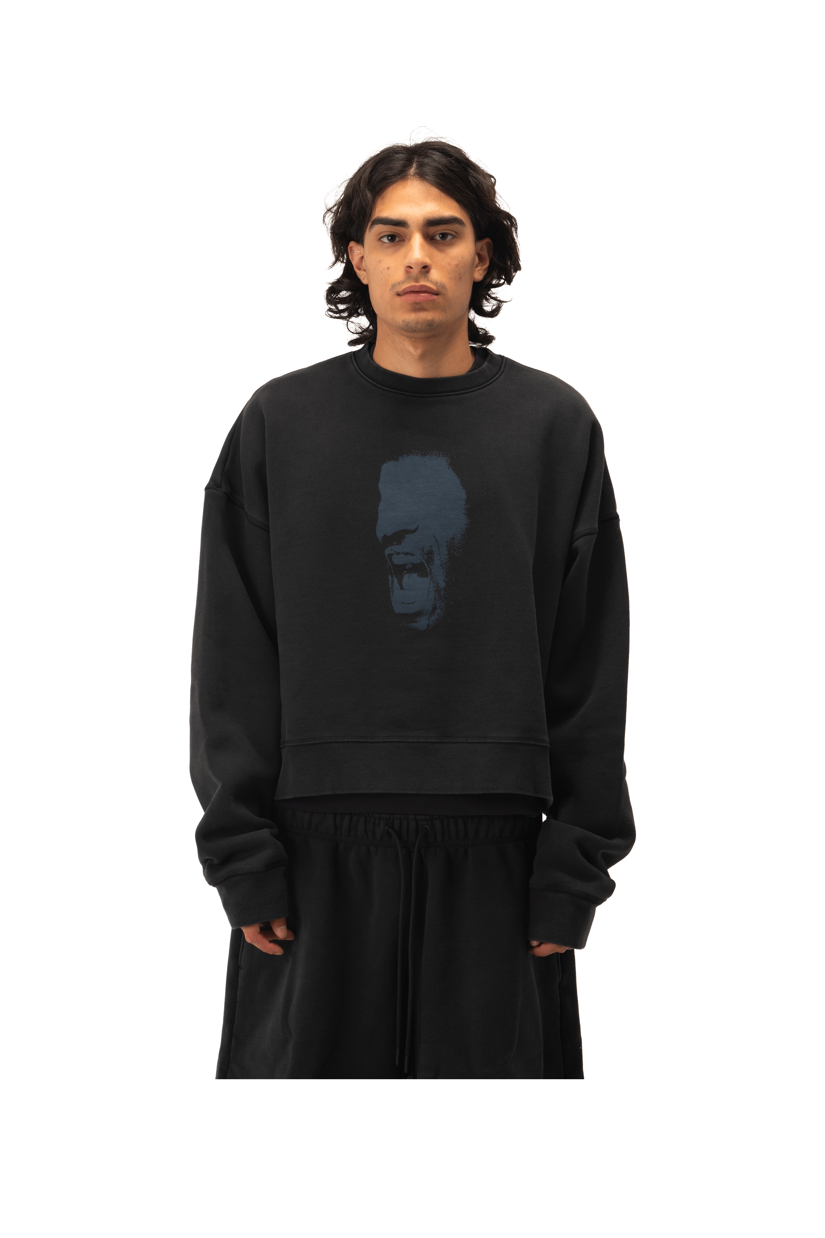 In-House Crop Fleece Crew