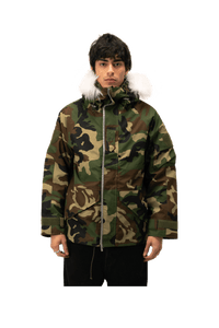Woodland Camo Link Fur Parka