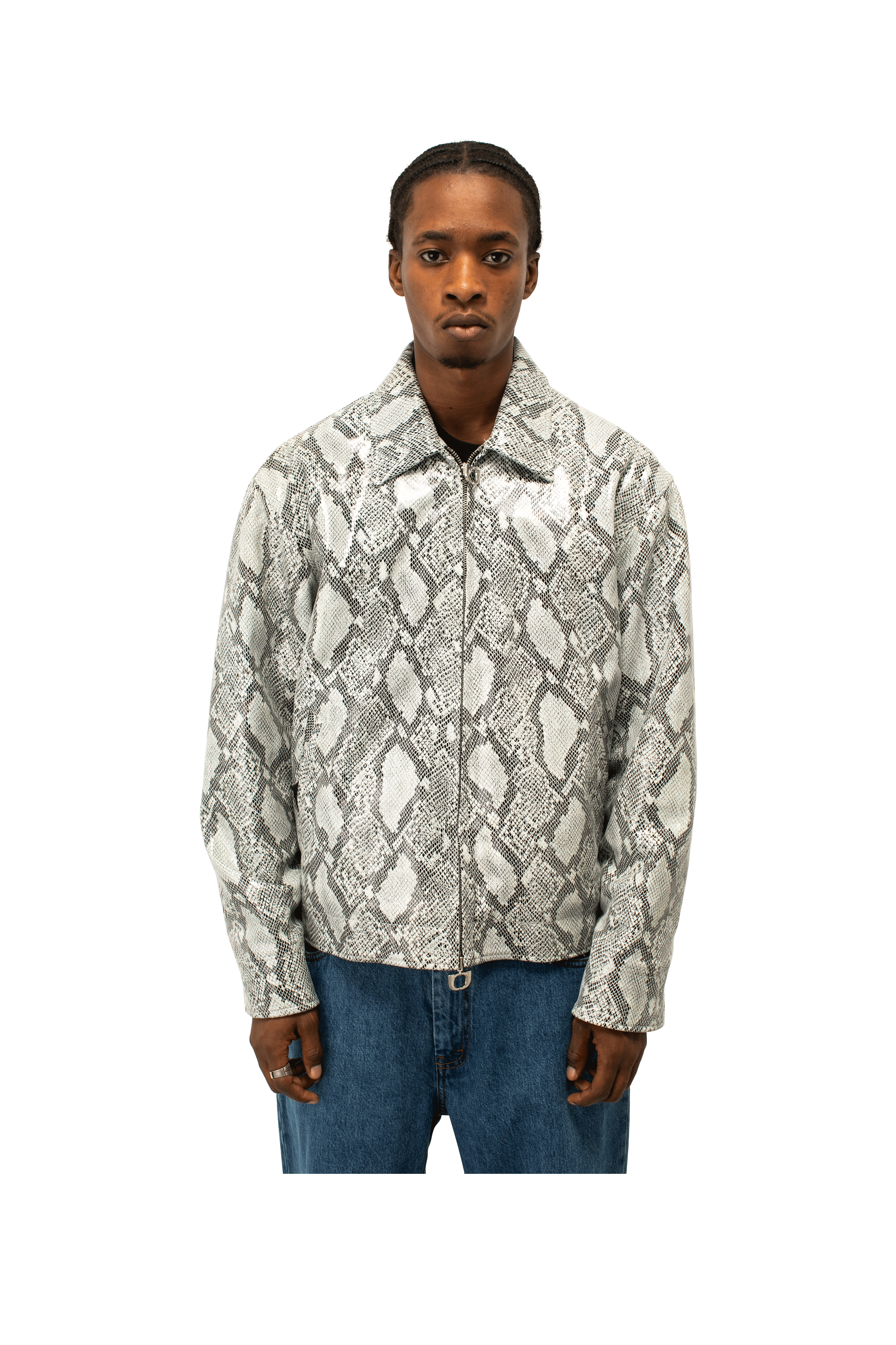 Snakeskin Leather Jacket