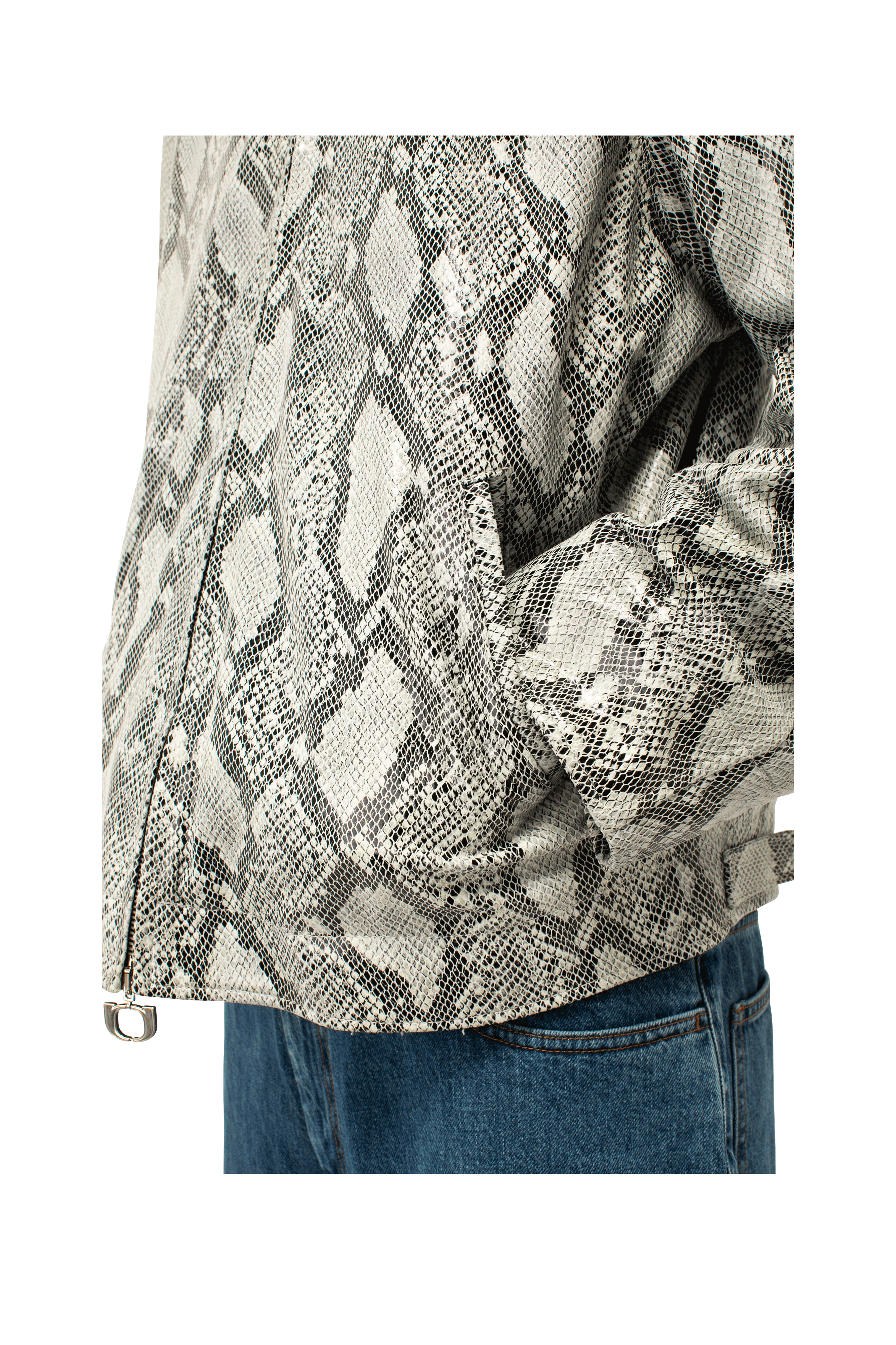 Snakeskin Leather Jacket