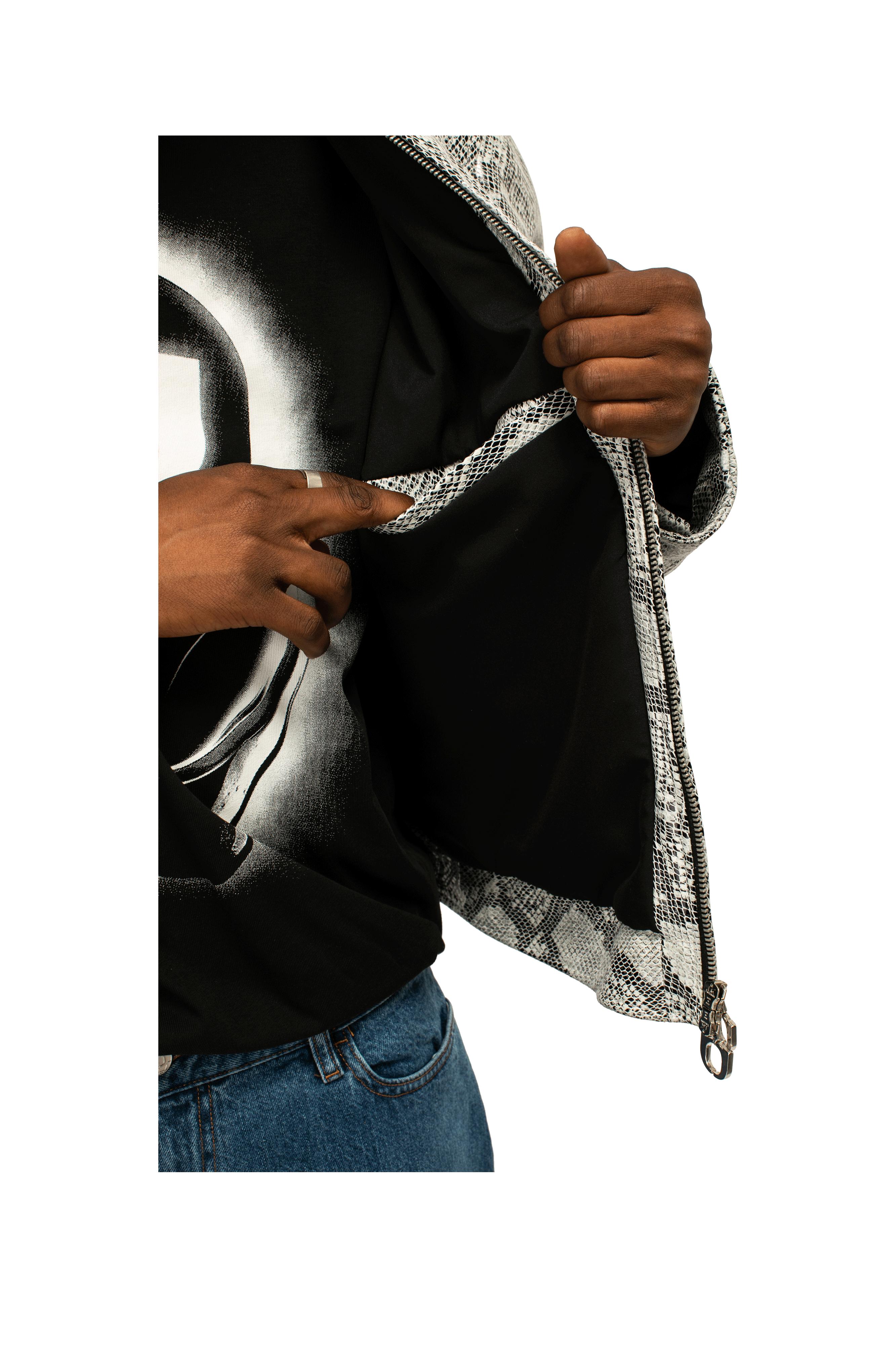 Snakeskin Leather Jacket