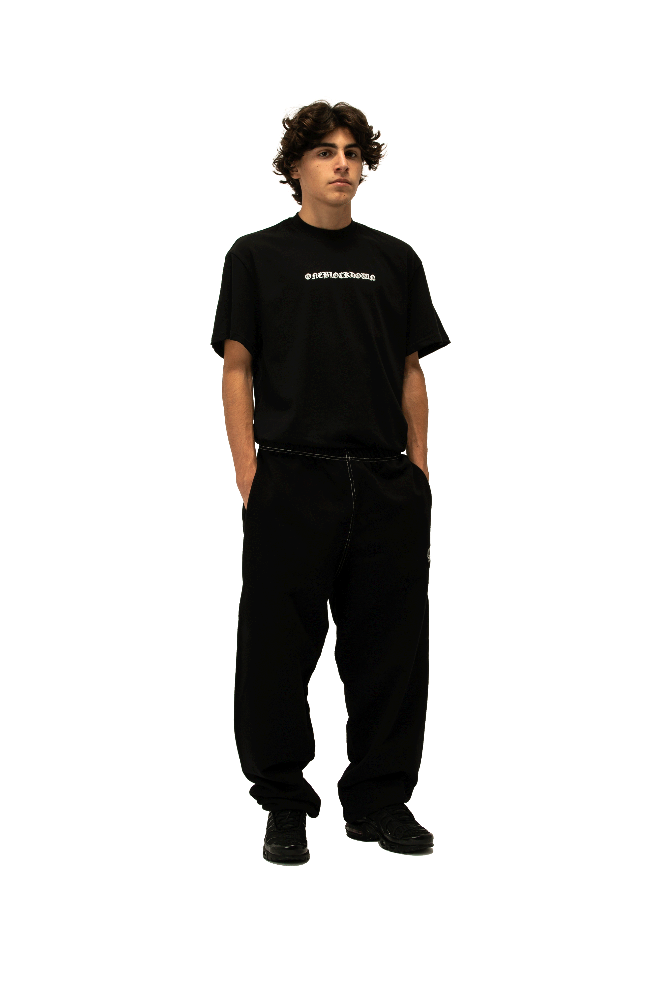 Contrast Logo Baggy Sweatpants