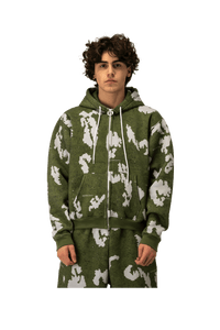 Moss Digi Camo Zipped Hoodie
