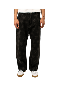 Hearts Print Denim Trousers