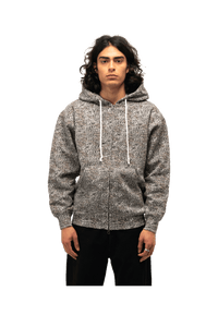 Burnt Sticker Stamp Zipped Hoodie