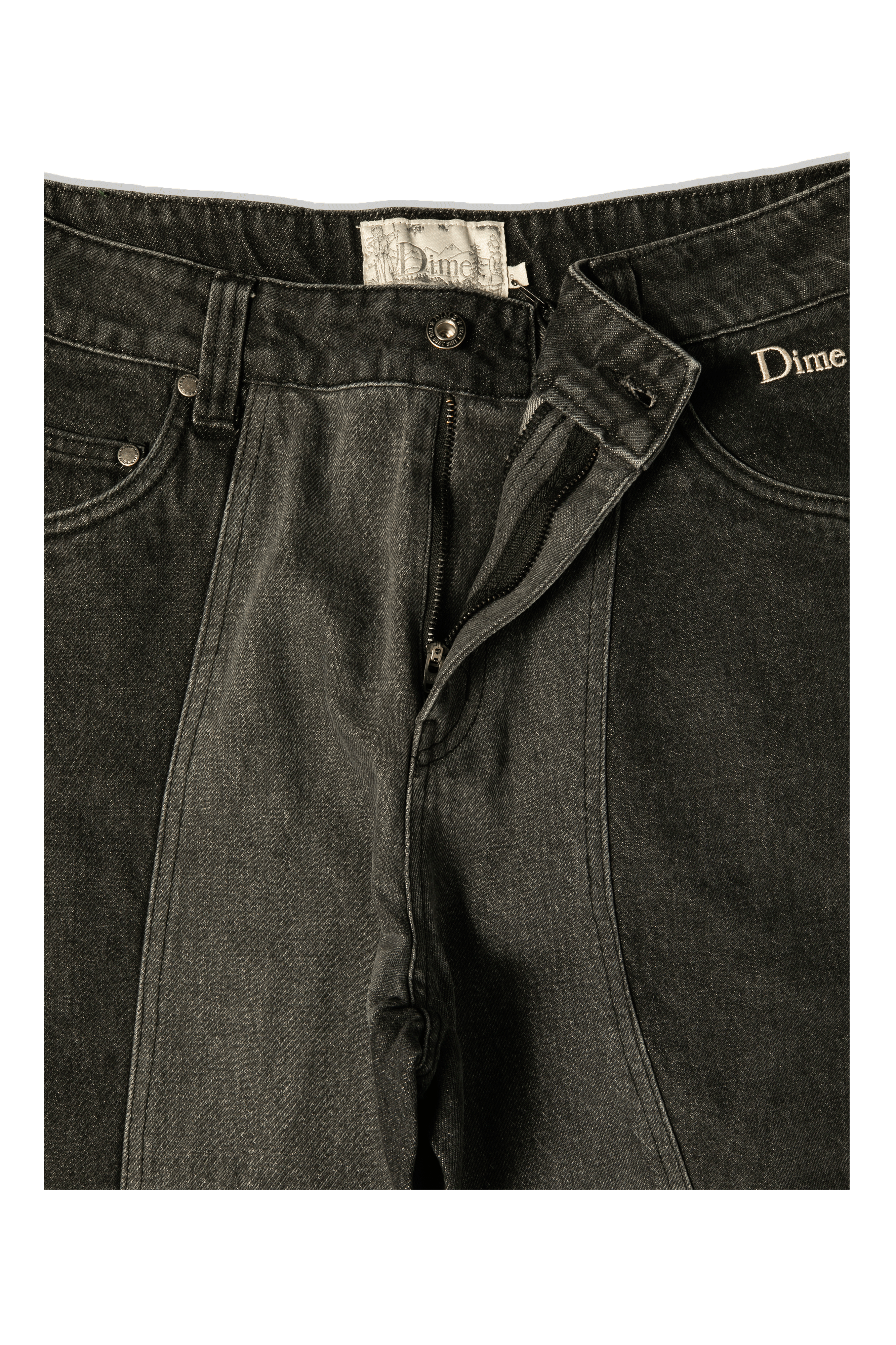 Blocked Relaxed Denim Pants