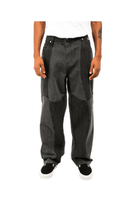 Blocked Relaxed Denim Pants