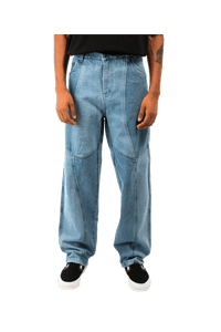 Blocked Relaxed Denim Pants