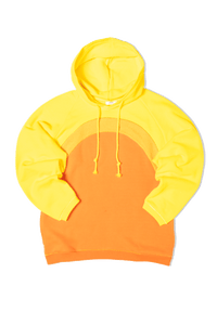 Rainbow Hooded Knit Sweater