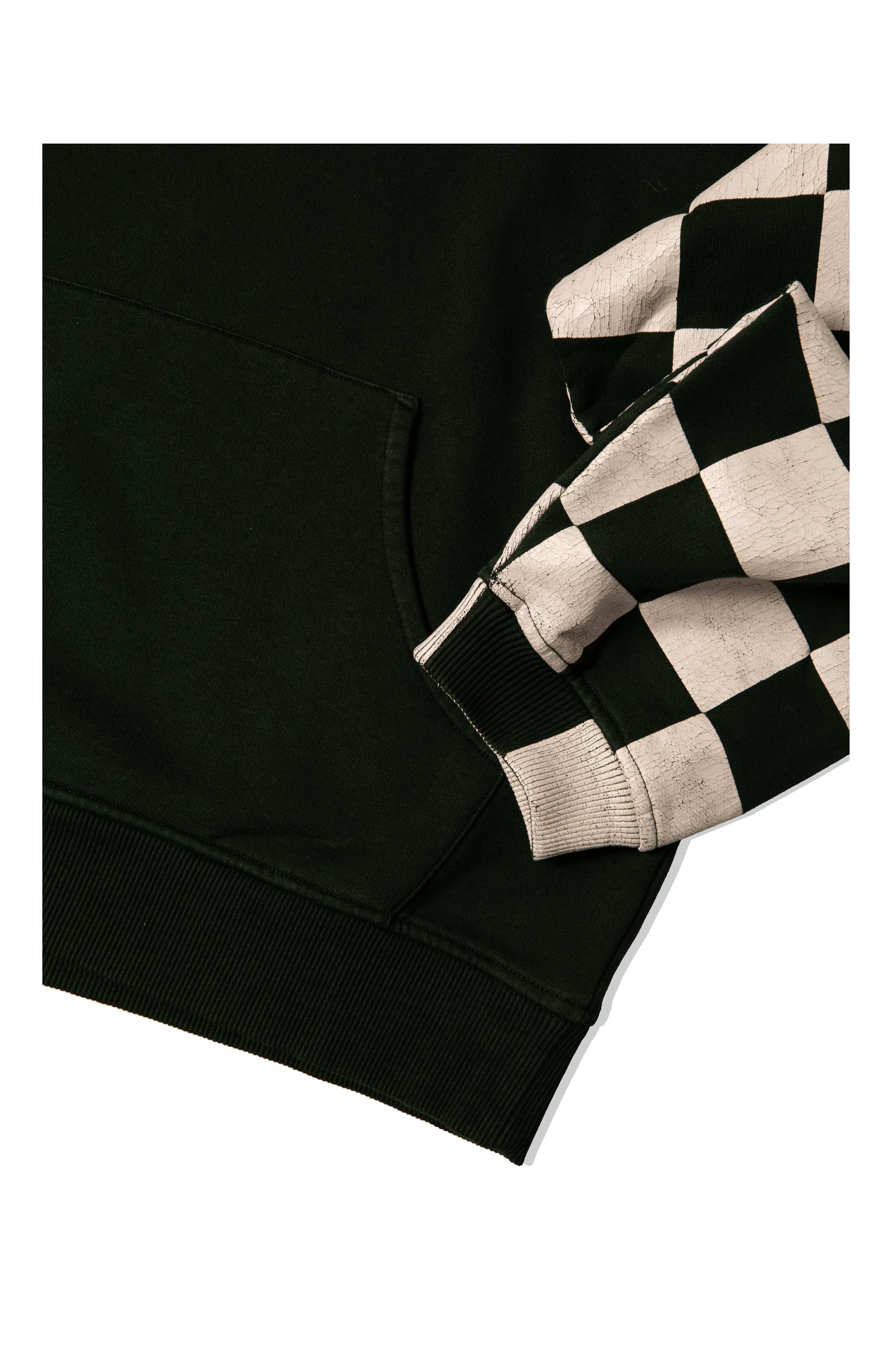 Venice Checker Sleeve Hoodie Knit
