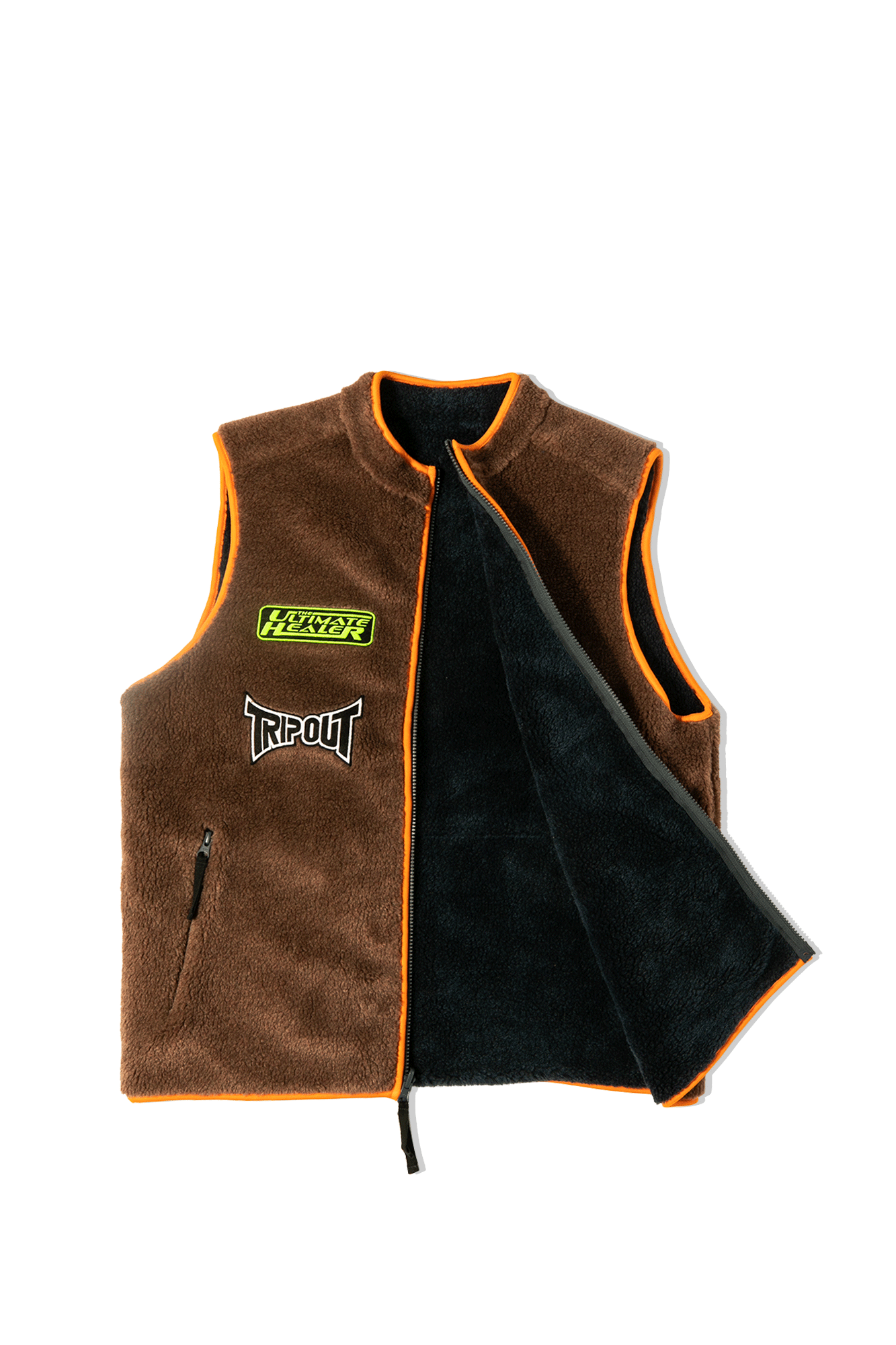 Reversible Polar Fleece Zip Thru Vest