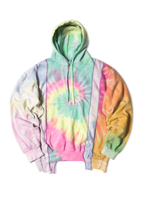 Tie Dye 5 Cuts Hooded Sweatshirt