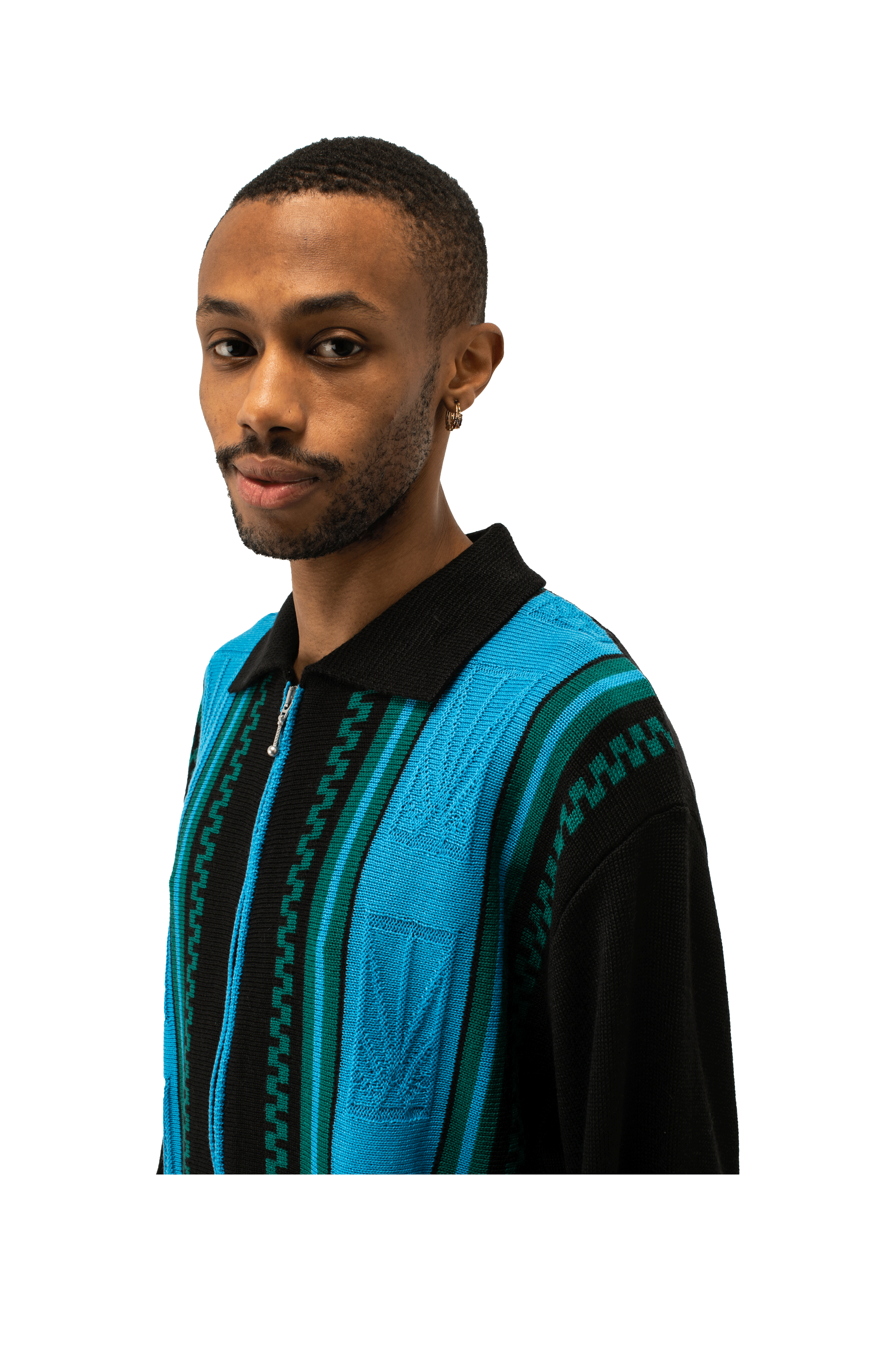 Logo Zip Cardigan Knit
