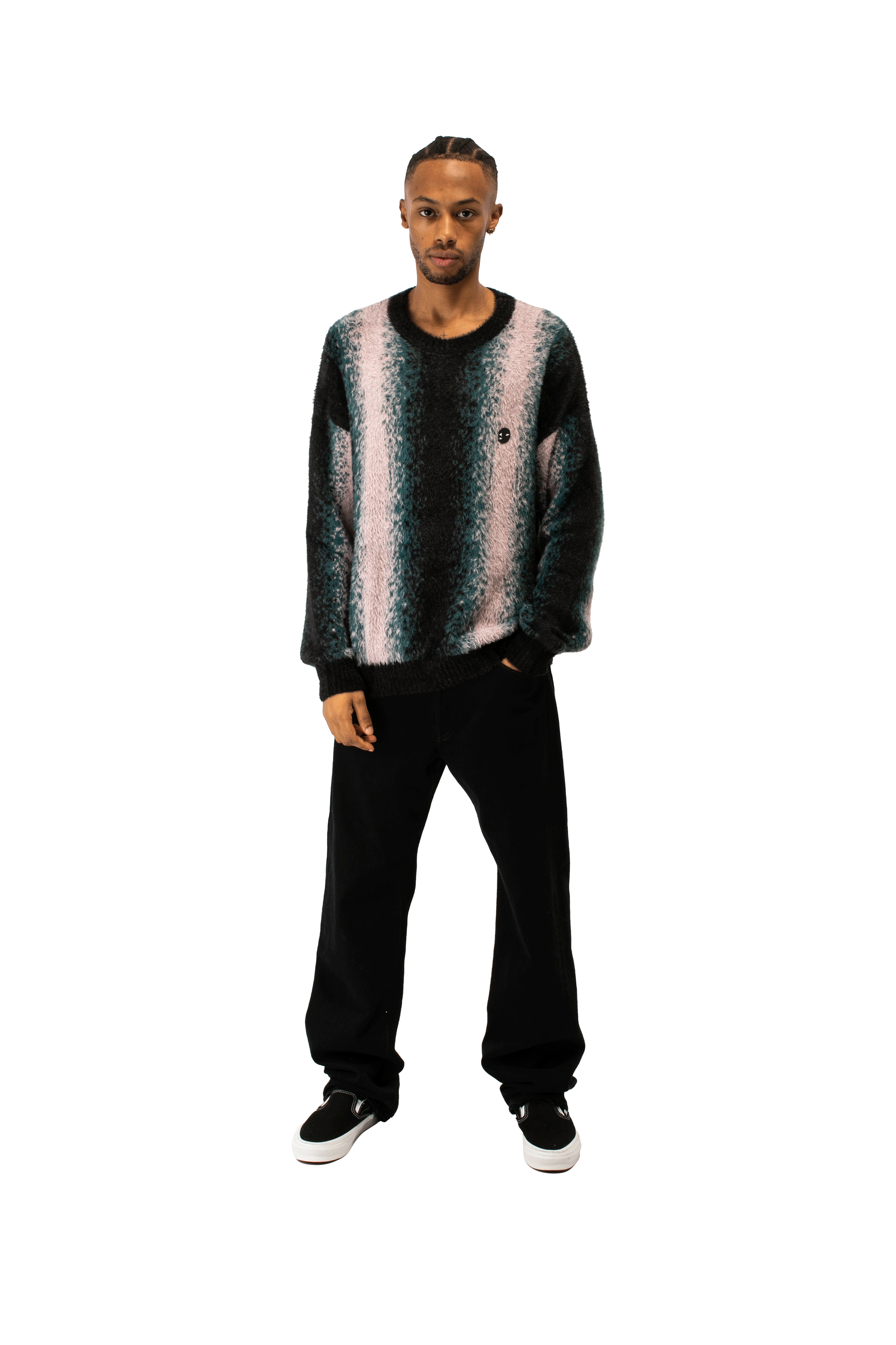Faux Hairy Crewneck