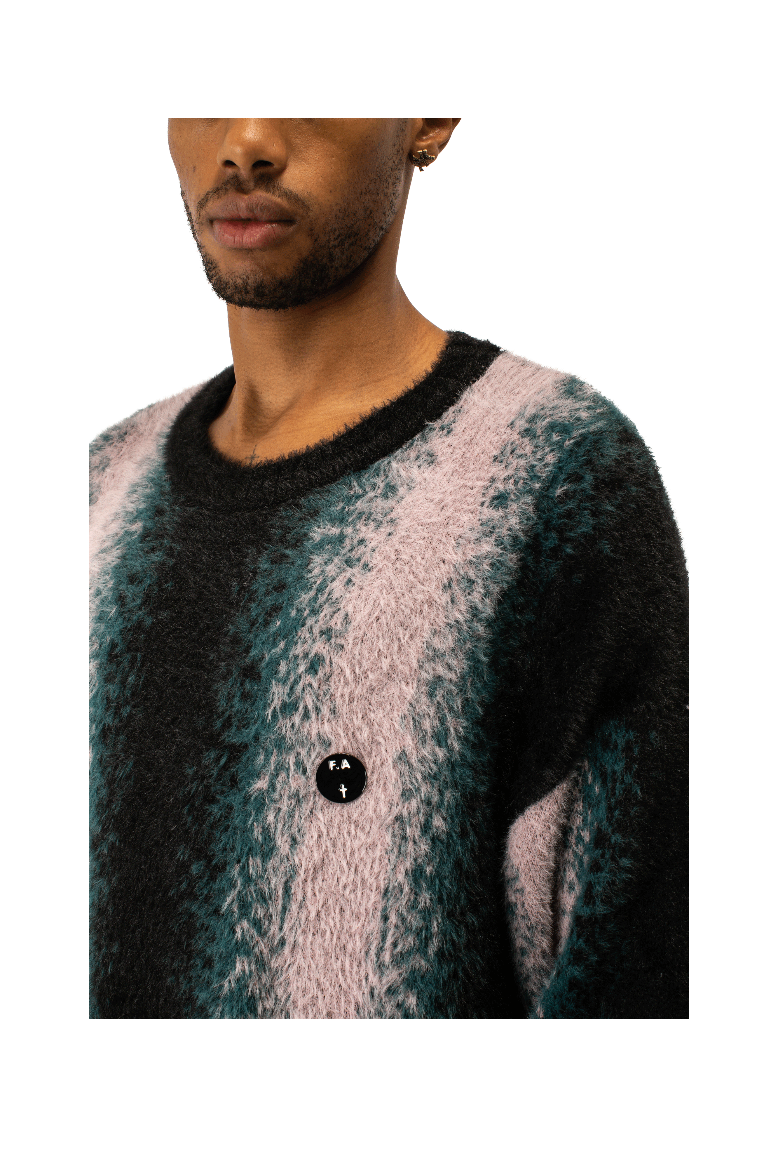 Faux Hairy Crewneck