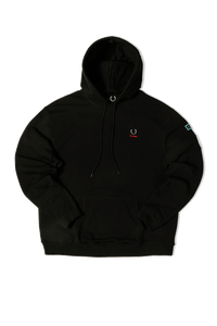 Patched Overhead Hooded Sweatshirt